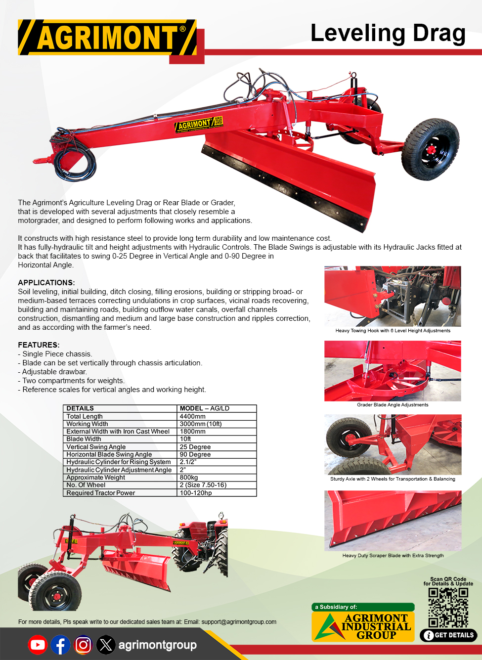 Równiarka ciągniona (Leveling Drag) – oryginalna plansza producenta Agrimont